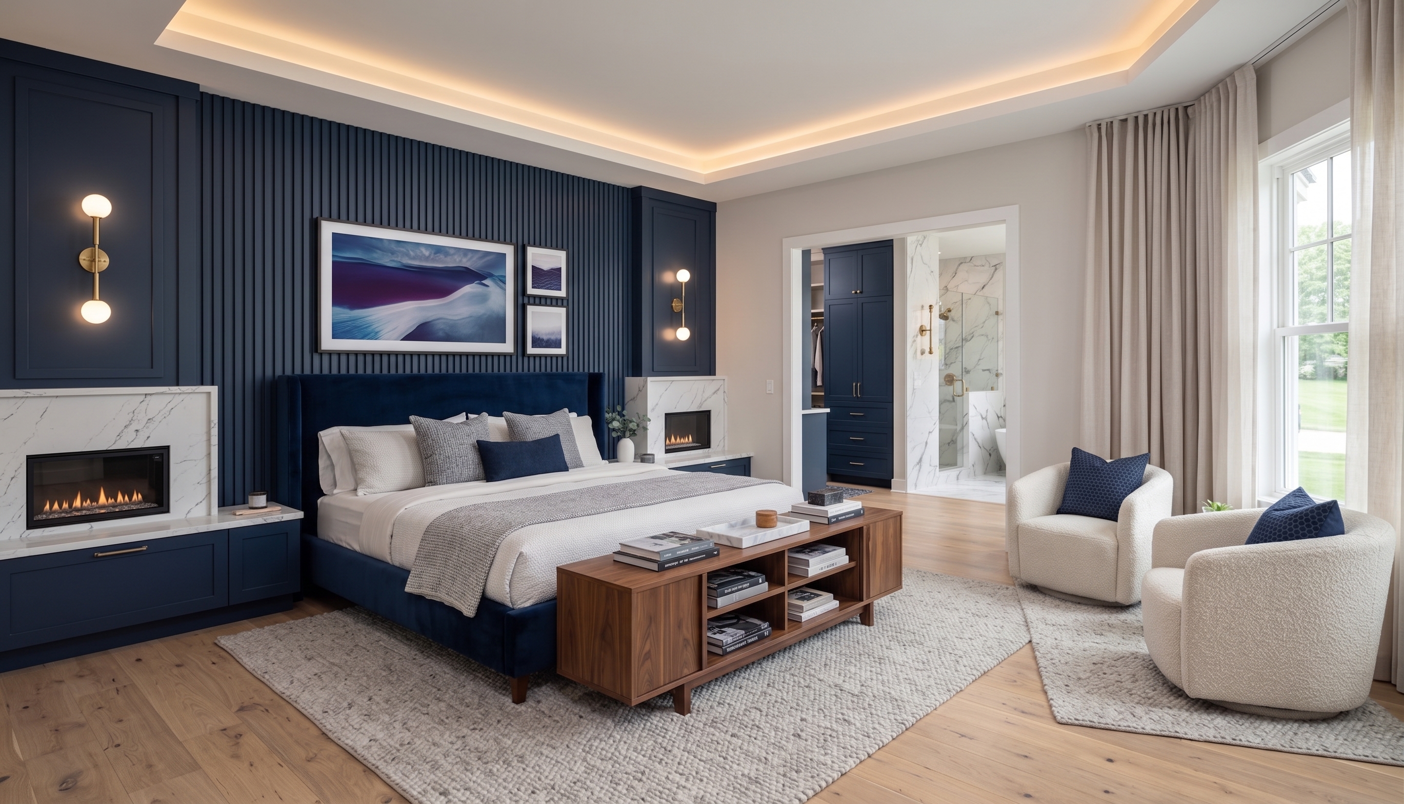 Renovated primary bedroom suite