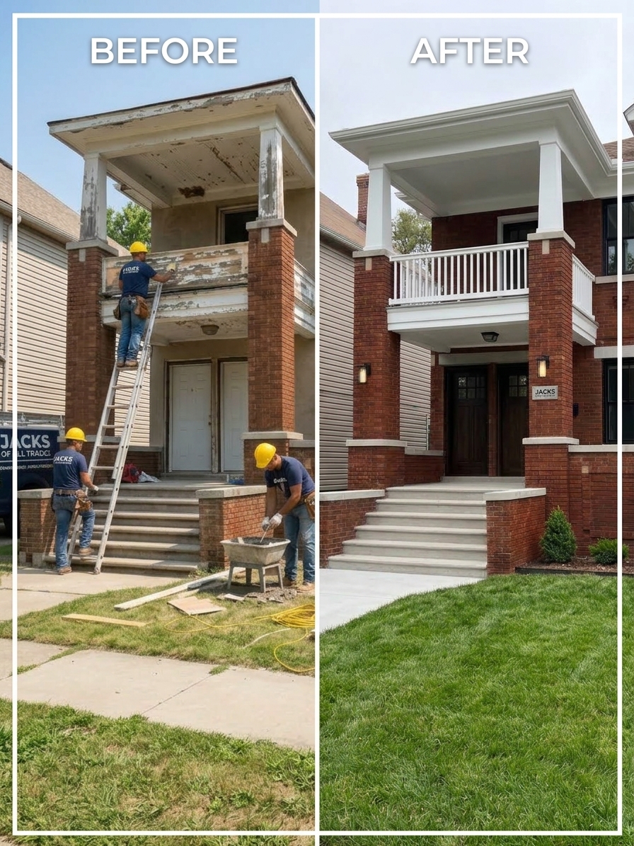 Before and after: a Detroit home restored by Jacks of All Trades students